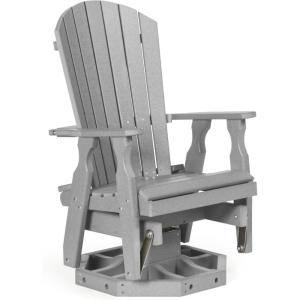 imageDutchCrafters Poly Fanback Adirondack Swivel Glider Outdoor Patio Gliding Chair for Outside WeatherwoodGrey