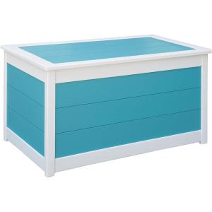 imageDutchCrafters Poly Waterproof Outdoor Deck Box 200Gallon Large Deck Box Weatherproof Storage for Pool Decor Porch Packages Pool Towel Holder Holds Up To 10 Cushions Gray ampamp WhiteTurquoise Blue  White