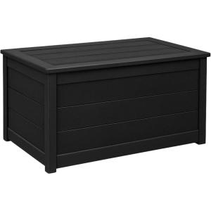 imageDutchCrafters Poly Waterproof Outdoor Deck Box 200Gallon Large Deck Box Weatherproof Storage for Pool Decor Porch Packages Pool Towel Holder Holds Up To 10 Cushions Gray ampamp WhiteBlack