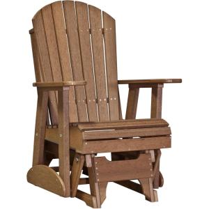 imageLuxCraft 2 Adirondack Glider Chair  Available in 20 ColorsAruba Blue and BlackAntique Mahogany