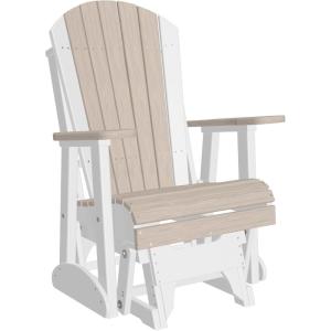imageLuxCraft 2 Adirondack Glider Chair  Available in 20 ColorsAruba Blue and BlackBirch  White
