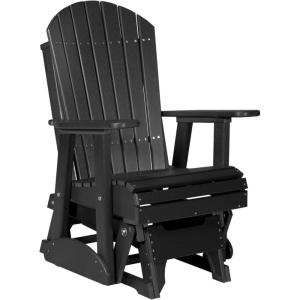 imageLuxCraft 2 Adirondack Glider Chair  Available in 20 ColorsAruba Blue and BlackBlack