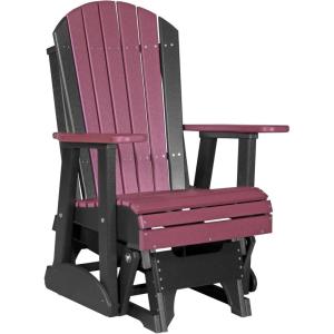 imageLuxCraft 2 Adirondack Glider Chair  Available in 20 ColorsAruba Blue and BlackCherrywood  Black