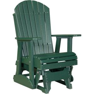 imageLuxCraft 2 Adirondack Glider Chair  Available in 20 ColorsAruba Blue and BlackGreen