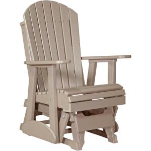imageLuxCraft 2 Adirondack Glider Chair  Available in 20 ColorsAruba Blue and BlackWeatherwood