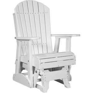 imageLuxCraft 2 Adirondack Glider Chair  Available in 20 ColorsAruba Blue and BlackWhite