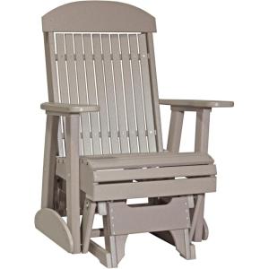 imageLuxCraft 2 Classic Outdoor Glider Rocking Chair for Adults HDPE AllWeather Poly Patio Glider with UV Stabilized Color Stainless Steel Hardware  Amish Made in USA Cherrywood ampamp BlackWeatherwood