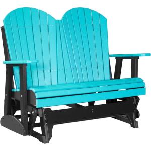 imageLuxCraft 4 Adirondack Glider  Available in 20 ColorsAruba Blue  Black
