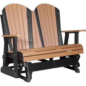 imageLuxCraft 4 Adirondack Glider  Available in 20 ColorsCedar  Black