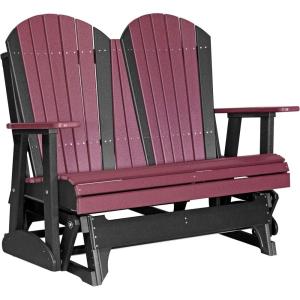 imageLuxCraft 4 Adirondack Glider  Available in 20 ColorsCherrywood  Black