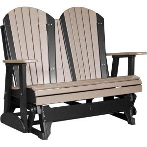imageLuxCraft 4 Adirondack Glider  Available in 20 ColorsWeatherwood  Black