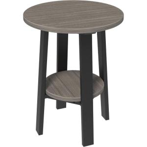 imageLuxCraft Deluxe End Table 28quot TangerineWhiteCoastal Gray on Black
