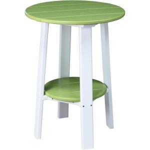 imageLuxCraft Deluxe End Table 28quot TangerineWhiteLime Green on White