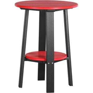 imageLuxCraft Deluxe End Table 28quot TangerineWhiteRed on Black