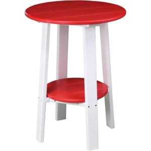 imageLuxCraft Deluxe End Table 28quot TangerineWhiteRed on White
