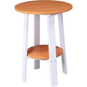 imageLuxCraft Deluxe End Table 28quot TangerineWhiteTangerine on White