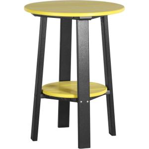 imageLuxCraft Deluxe End Table 28quot TangerineWhiteYellow on Black