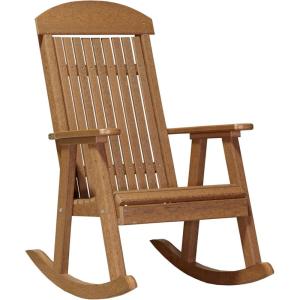imageLuxCraft Outdoor Rocking Chair for Patio Lawn Camping Yard All Weather Rocking Chairs for Outside Ergonomic Oversized Chair with Wide Armrests  Amish Made in USA BlackAntique Mahogany