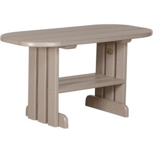 imageLuxCraft Poly Outdoor Coffee Table Oval Patio Table with Shelf Weather Resistant Low Tables for Adirondack Chairs ampamp Outdoor Seating  Amish Made in USA Cherrywood ampamp BlackWeatherwood