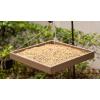 imageDutchCrafters Large Square Plastic Poly Hanging Bird Feeder Tray with Mesh Bottom Outdoor Flyby Platform Birdfeeder for Wild Birds  Amish Made in America Weathered WoodWeathered Wood