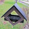 imageDutchCrafters Plastic Poly Modern Diamond Shape Outdoor Hanging Bird Feeder with Mesh Seed Tray Wild Bird Feeders for Outside Garden Balcony Yard  Amish Made in USABlack  Weatherwood
