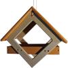 imageDutchCrafters Plastic Poly Modern Diamond Shape Outdoor Hanging Bird Feeder with Mesh Seed Tray Wild Bird Feeders for Outside Garden Balcony Yard  Amish Made in USACedar  Weatherwood