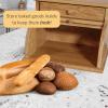 imageDutchCrafters Amish USA Made Solid Wood Countertop Bread Box with Drawer Bread Holder for Kitchen Counter Large Bread Box for Kitchen Countertop Cherry  Michaels CherryOak  Medium Walnut