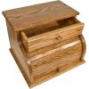 imageDutchCrafters Amish USA Made Solid Wood Countertop Bread Box with Drawer Bread Holder for Kitchen Counter Large Bread Box for Kitchen Countertop Cherry  Michaels CherryOak  Medium Walnut