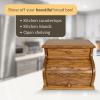 imageDutchCrafters Amish USA Made Solid Wood Countertop Bread Box with Drawer Bread Holder for Kitchen Counter Large Bread Box for Kitchen Countertop Cherry  Michaels CherryOak  Medium Walnut