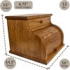 imageDutchCrafters Amish USA Made Solid Wood Countertop Bread Box with Drawer Bread Holder for Kitchen Counter Large Bread Box for Kitchen Countertop Cherry  Michaels CherryOak  Medium Walnut