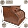 imageDutchCrafters Amish USA Made Solid Wood Countertop Bread Box with Drawer Bread Holder for Kitchen Counter Large Bread Box for Kitchen Countertop Cherry  Michaels CherryCherry  Michaels Cherry