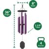 imageLambright Chimes Morning Glory Small Personalized Wind Chime36 inch TallPurpleAmish Made in America Mayo Purple36 Morning Glory