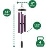 imageLambright Chimes Morning Glory Small Personalized Wind Chime36 inch TallPurpleAmish Made in America Mayo Purple41 Bleeding Heart