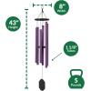 imageLambright Chimes Morning Glory Small Personalized Wind Chime36 inch TallPurpleAmish Made in America Mayo Purple43 Evening Primrose