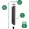 imageLambright Chimes Music of The Universe ExtraLarge Personalized Wind Chime Sail 84 Tall Black  Amish Made in America84 Music of the Universe