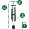 imageLambright Chimes Tranquil Rain 41 Malachite Personalized Wind Chime for Outside  Memorial Wind Chimes for Loss of Loved One Thoughtful Retirement Gift for Woman Sympathy Windchimes41 Tranquil Rain