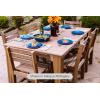 imageLuxCraft Poly Island Dining Table 44 x 72 Rectangular Outdoor Patio Table Made with Recycled Plastics Made in USA Cedar amp BlackCherrywood  Black
