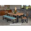 imageLuxCraft Poly Island Dining Table 44 x 72 Rectangular Outdoor Patio Table Made with Recycled Plastics Made in USA Cedar amp BlackCherrywood  Black