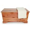 imageDutchCrafters Rustic Solid Wood Natural Wooden Cedar Chest Aromatic Cedar Scent  Linen Blanket Storage Chest Clothes Storage Trunk End of Bed Storage Bench  Amish Made in USA 36 Width36 Width