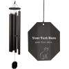 imageLambright Chimes Music of The Universe ExtraLarge Personalized Wind Chime Sail 84 Tall Black  Amish Made in America64 Dream Maker