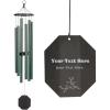 imageLambright Chimes Tranquil Rain 41 Malachite Personalized Wind Chime for Outside  Memorial Wind Chimes for Loss of Loved One Thoughtful Retirement Gift for Woman Sympathy Windchimes44 Forest Edge