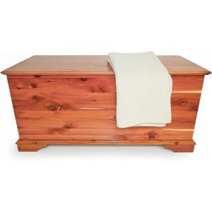 imageDutchCrafters Rustic Solid Wood Natural Wooden Cedar Chest Aromatic Cedar Scent  Linen Blanket Storage Chest Clothes Storage Trunk End of Bed Storage Bench  Amish Made in USA 36 Width42 Width