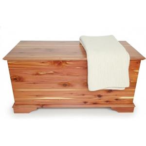 imageDutchCrafters Rustic Solid Wood Natural Wooden Cedar Chest Aromatic Cedar Scent  Linen Blanket Storage Chest Clothes Storage Trunk End of Bed Storage Bench  Amish Made in USA 36 Width36 Width
