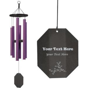 imageLambright Chimes Morning Glory Small Personalized Wind Chime36 inch TallPurpleAmish Made in America Mayo Purple36 Morning Glory