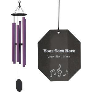 imageLambright Chimes Morning Glory Small Personalized Wind Chime36 inch TallPurpleAmish Made in America Mayo Purple43 Evening Primrose