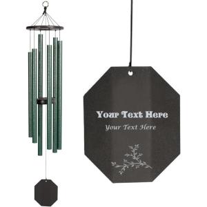 imageLambright Chimes Tranquil Rain 41 Malachite Personalized Wind Chime for Outside  Memorial Wind Chimes for Loss of Loved One Thoughtful Retirement Gift for Woman Sympathy Windchimes44 Forest Edge