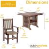imageDutchCrafters 5Piece Outdoor Patio Poly Dining Set 43 Square Dining Table with 4 Dining Height Chairs for Outside Eating Gathering Entertaining  Amish Made in USA Weatherwood on BlackWeatherwood on Brown