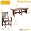 imageDutchCrafters 9Piece Outdoor Patio Poly Dining Set 96 Rectangle Table with 8 Dining Height Chairs for Outside Eating Gathering Entertaining  Amish Made in USA Weatherwood on BrownWeatherwood on Brown