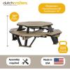 imageDutchCrafters Poly Patio Picnic Table  Outside Table for Adults amp Kids Seats 8 UV Resistant and Heavy Duty Plastic Tables Durable Outdoor Furniture Amish Made in USA