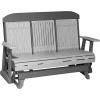 imageLuxCraft 5 Classic Poly Double Glider with Center Tray Cedar amp BlackDove Gray  Slate
